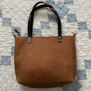 Portland Leather Zipper Tote, Medium